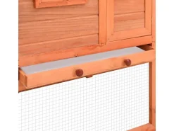 Kleintierbedarf^vidaXL Hühnerstall mit Legenest Tanne Massivholz