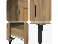 vidaXL Highboard Artisan-Eiche 69,5 x 31 x 115 cm Holzwerkstoff 882578