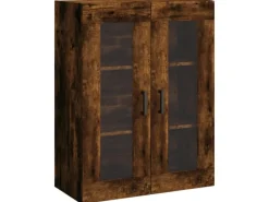 vidaXL Highboard Räuchereiche 69,5x34x180 cm Holzwerkstoff 3198534