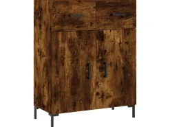 vidaXL Highboard Räuchereiche 69,5x34x180 cm Holzwerkstoff 3198534