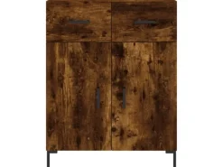 vidaXL Highboard Räuchereiche 69,5x34x180 cm Holzwerkstoff 3198534