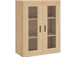 vidaXL Highboard Sonoma-Eiche 69,5x34x180 cm Holzwerkstoff 3198356