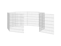 Kleintierbedarf^vidaXL Kaninchenkäfig 8 Paneele 54x60 cm Verzinktes Eisen