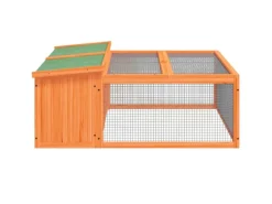 vidaXL Kaninchenstall Braun 117,5x97x47,5 cm Massivholz Kiefer