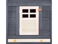 Kleintierbedarf^vidaXL Kaninchenstall mit Freilauf Grau und Weiß Tanne Massivholz