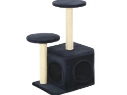 Katzenbedarf^vidaXL Katzen-Kratzbaum Sisal 60 cm Dunkelblau