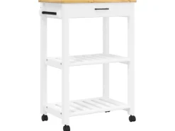 vidaXL Küchenwagen MONZA 60x40x90 cm Massivholz Kiefer Modell 8