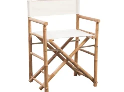 vidaXL Klappbarer Regiestuhl 2 Stk. Bambus und Canvas