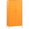 Schränke^vidaXL Kleiderschrank Senfgelb 90x50x180 cm Stahl