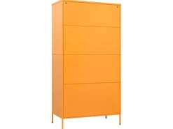 Schränke^vidaXL Kleiderschrank Senfgelb 90x50x180 cm Stahl