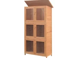 Kleintierbedarf^vidaXL Kleintier-/Kaninchenstall 6 Boxen Holz