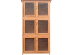 Kleintierbedarf^vidaXL Kleintier-/Kaninchenstall 6 Boxen Holz