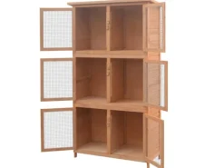 Kleintierbedarf^vidaXL Kleintier-/Kaninchenstall 6 Boxen Holz