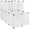 vidaXL Kleintierkäfig Transparent 142x74x93 cm PP und Stahl