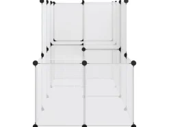 vidaXL Kleintierkäfig Transparent 142x74x93 cm PP und Stahl