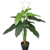 Kunstpflanzen^vidaXL Künstliche Calla-Lilie mit Topf 85 cm Weiß