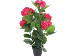 Kunstpflanzen^vidaXL Künstliche Hortensie mit Topf 60 cm Rot