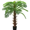 Kunstpflanzen^vidaXL Künstliche Palme Cycas mit Topf 140 cm Grün