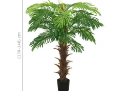Kunstpflanzen^vidaXL Künstliche Palme Cycas mit Topf 140 cm Grün