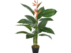 Wandregale|Kommode^vidaXL Künstliche Pflanze Strelitzia mit Topf Rot 100 cm
