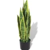 Kunstpflanzen^vidaXL Künstliche Sansevieria Bogenhanf mit Topf 65 cm Grün