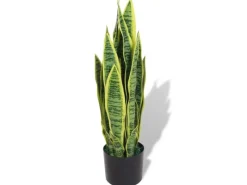 Kunstpflanzen^vidaXL Künstliche Sansevieria Bogenhanf mit Topf 65 cm Grün