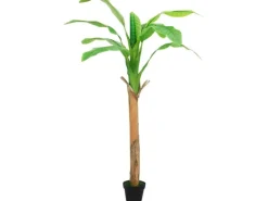 Kunstpflanzen^vidaXL Künstlicher Bananenbaum mit Topf 180 cm Grün