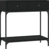 vidaXL Konsolentisch Schwarz 75x34,5x75 cm Holzwerkstoff Modell 1