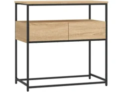 vidaXL Konsolentisch Sonoma-Eiche 75x40x75 cm Holzwerkstoff