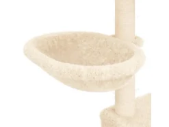 Katzenbedarf^vidaXL Kratzbaum mit Sisal-KratzSäulen Creme 83 cm Modell 3