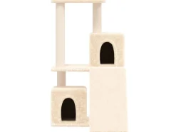 Katzenbedarf^vidaXL Kratzbaum mit Sisal-KratzSäulen Creme 82 cm Modell 3