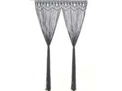 Türvorhänge^vidaXL Makramee Vorhang Anthrazit 140x240 cm Baumwolle Modell 1