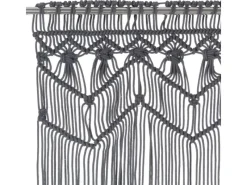 Türvorhänge^vidaXL Makramee Vorhang Anthrazit 140x240 cm Baumwolle Modell 1
