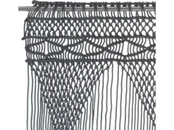 Türvorhänge^vidaXL Makramee Vorhang Anthrazit 140x240 cm Baumwolle Modell 5