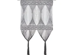 Türvorhänge^vidaXL Makramee Vorhang Anthrazit 140x240 cm Baumwolle Modell 5