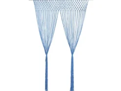 vidaXL Makramee Vorhang Blau 140x240 cm Baumwolle Modell 3