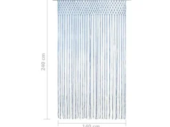 vidaXL Makramee Vorhang Blau 140x240 cm Baumwolle Modell 3