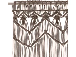 Türvorhänge^vidaXL Makramee Vorhang Taupe 140x240 cm Baumwolle Modell 3