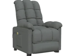 vidaXL Massagesessel Dunkelgrau Stoff Modell 32