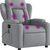Sessel^vidaXL Massagesessel Hellgrau Stoff Modell 5