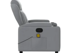 Sessel^vidaXL Massagesessel Hellgrau Stoff Modell 5