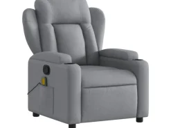 Sessel^vidaXL Massagesessel Hellgrau Stoff Modell 5