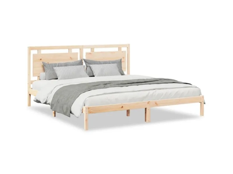 vidaXL Massivholzbett Extra Lang ohne Matratze 200x220 cm 3309207