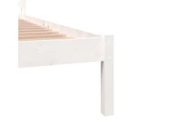 Betten^vidaXL Massivholzbett Kiefer 140x190 cm Weiß1136550