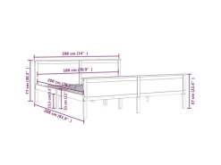 Betten^vidaXL Massivholzbett Kiefer 180x200 cm1115514