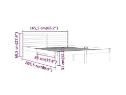 Betten^vidaXL Massivholzbett Kiefer 160x200 cm1136725