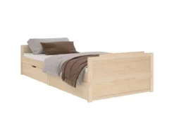 vidaXL Massivholzbett mit Schubladen Kiefer 90x200 cm1115420