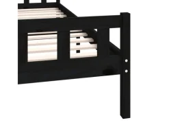 Betten^vidaXL Massivholzbett Schwarz 200x200 cm1271541