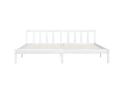 vidaXL Massivholzbett Weiß Kiefer 200x200 cm923563