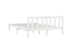 Betten^vidaXL Massivholzbett Weiß Kiefer 140x200 cm923543